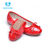 REEMOOR2016春夏镂空透气单鞋平底舒卷平跟女鞋浅口蛋卷RM-2512E2