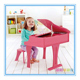 德国hape 30键钢琴E0319粉色立式三角宝宝早旋律益智益智木质玩具