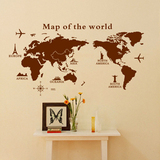 墙贴纸贴画卧室房间宿舍办公室教室墙上墙壁装饰品 创意世界地图