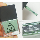 韩国代购stylenanda正品3ce 绿色指甲油系列/绿色蓝色灰色珠光