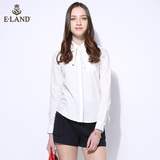 商场代购ELAND韩国衣恋16年新品系带修身衬衫EEYS61101E专柜正品