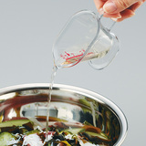 日本进口正品 inomata厨房烘焙工具液体计量杯塑料带刻度量勺杯子