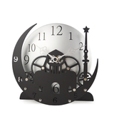 博派齿轮钟表创意机械钟座钟翻页钟自动座钟摆件小礼品创意钟