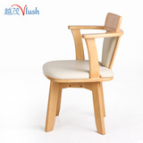 出口越茂旋转书椅子品质奢华型实木原木简约木质简约现代成人餐椅