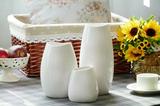 白色简约现代北欧风格陶瓷花瓶花器工艺术品家居摆件