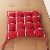 新品红色格子餐椅垫 加厚帆布坐垫 高弹珍珠棉椅垫 宜家布艺坐垫