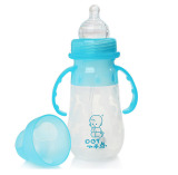 专柜正品小不点 硅胶奶瓶 宝宝安全奶瓶婴儿 防摔奶瓶宽口径240ml