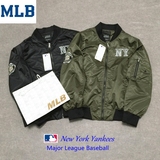 秋装新款MLB棒球服韩版NY刺绣男款大码飞行员夹克女装棒球服外套