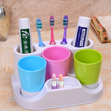 韩国创意浴室三口之家洗漱套装卫生间情侣牙刷杯架组合卫浴用品