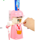 小黄人挤牙膏器架套装自动挤牙膏器儿童牙刷杯哈雷少女挤牙膏器