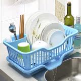 三件套包邮沃之沃大号塑料厨房沥水架 碗碟架置物碗柜架碗架筷架