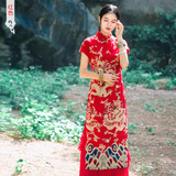 [转卖]花制作 明月梦 原创中式女装正品民族风龙纹改良旗袍修身