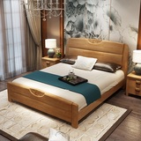 实木床1.8米储物床气动高箱床 简约现代双人床1.5米婚床经济款