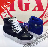 2015春季新款IGX专柜正品19735高帮帆布鞋学生女鞋迷彩系带平板鞋