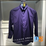 #包邮# B1CA63203 太平鸟男装正品代购 2016秋紫色长袖衬衫 528