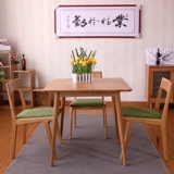 欧式纯实木家具橡木餐桌椅组合四人正方形餐桌饭店餐厅酒店家用
