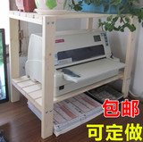 简约现代打印机架子桌面收纳架置物架 办公文件柜子书架实木架子