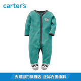 Carter's1件式绿长袖连体衣包脚爬服浣熊全棉男宝婴儿童装115G134