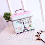PU皮园筒箱 手提化妆包大容量 时尚韩版化妆品收纳包包邮