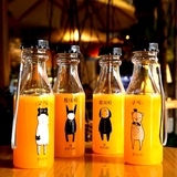 生潮流饮料瓶可乐汽水瓶可爱塑料随手水杯便携韩版学透明果汁杯