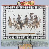 新疆民族风羊毛毡挂画手工人物风景艺术挂毯壁挂壁画酒店装饰画