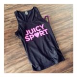 juicy sport 运动女装 2016 黑色 背心 荧光粉红 可配套装