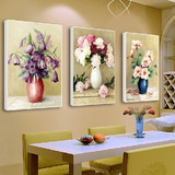 十字绣套件花瓶餐厅贴三联画客厅油画钻石新款植物花卉欧式成品