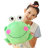 可爱五色青蛙动物卡通暖手宝毛绒玩具家装饰品汽车抱枕送女友礼物