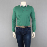 韩国进口 比音勒芬男装秋装新款长袖深绿色纯棉长袖T恤原价2580元