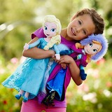 现货美国迪士尼正品冰雪奇缘公主布娃娃爱莎安娜毛绒玩具女孩礼物