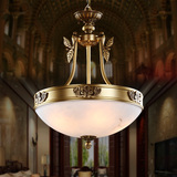 欧式吊灯全铜灯具 半吸顶吊灯地中海风格卧室餐厅纯铜灯饰