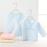 刚出生婴儿保暖内衣套装0-3月新生宝宝春秋冬衣服纯棉和尚服加厚