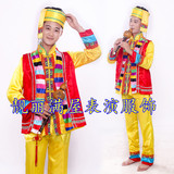 彝族阿诗玛男士葫芦丝演出服装成人傣族葫芦丝演奏表演民族男装