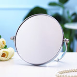 欧式镜子台式化妆镜双面公主梳妆镜放大 便携折叠金属美容镜