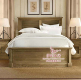 RH复古欧式床法式家具美式乡村双人床简约现代百叶床实木床雕花床