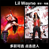 现代装饰画李尔·韦恩Lil Wayne酒吧油画布饶舌说唱歌手KTV挂画1