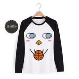 动漫秋季长袖T恤黑子的篮球小鸡眼睛表情男女衣服可diy定制周边