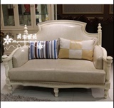 欧式真皮沙发 美式实木沙发123组合 高档皮布沙发简欧小户型沙发