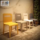睿酷 时尚简约现代餐椅钢琴烤漆餐桌椅子餐厅家用椅子XD020-15