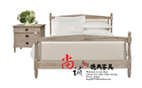 外贸原单法式美式乡村实木双人床高档别墅大床婚床可定制实木家具