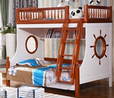 海盗床实木地中海风格儿童床上下铺子母床高低床双层床