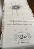 法式乡村vintage 皇冠图案 法式的素净和优雅 亚麻桌旗桌布 包邮