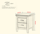 40CM公分床头柜简约现代实木橡木中式原木榉木海棠胡桃色柜子包邮