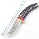 大马士革钢刀材双铜头羊角高档礼品盒包收藏小直刀DKH36 户外刀具