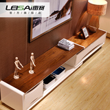 雷赛 电视柜 现代简约可伸缩烤漆地柜矮柜客厅组合家具原木色