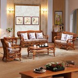 天然藤椅沙发五件套组合高档客厅家具实木藤编单三人沙发家具套装
