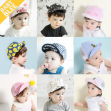 韩国婴儿帽子夏季6-12个月女宝宝遮阳帽夏天1-2岁儿童鸭舌帽男童