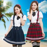 日韩女学生校服班服秋英伦学院风休闲套装水手服演出服衬衫背带裙
