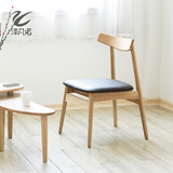泽凡诺北欧简约橡木餐椅咖啡椅休闲椅电脑椅多色棉麻可拆洗实木椅