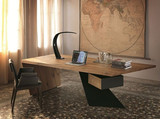 美式乡村实木铁艺北欧工业风办公桌会议桌工作台书桌法式桌椅餐桌